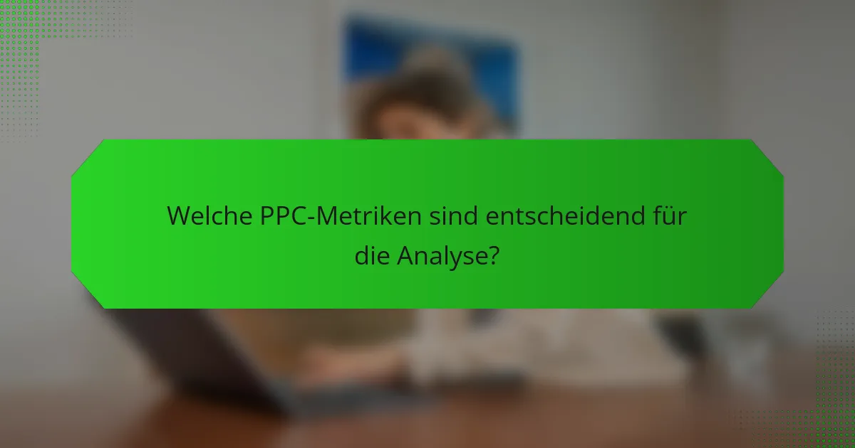 Welche PPC-Metriken sind entscheidend für die Analyse?