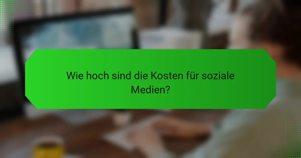 Wie hoch sind die Kosten für soziale Medien?