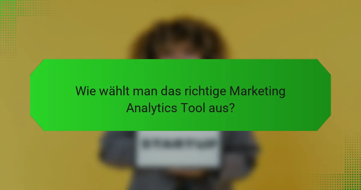 Wie wählt man das richtige Marketing Analytics Tool aus?